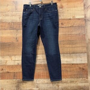 Athleta Sculptek Dark Indigo Women's Slimming Ankle Skinny Jeans Size 12 Petite